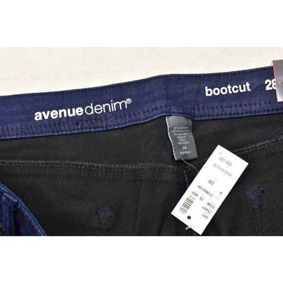 Avenue Women Denim Butter Denim Bootcut Jeans Plus Size 28 Average Cotton NEW - Picture 4 of 8